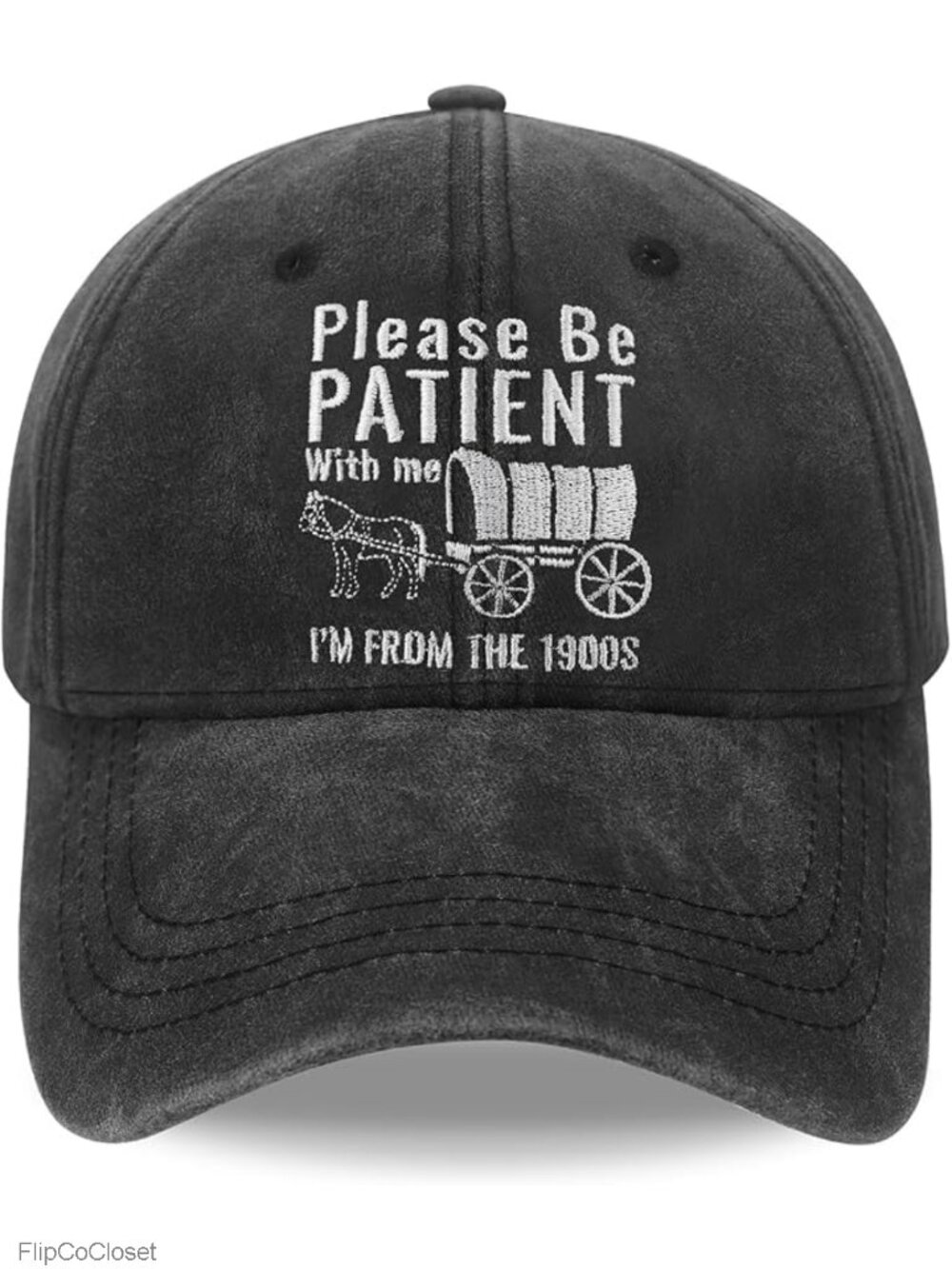 Vintage Funny Baseball Cap Adjustable Cotton Embroidered 1900s Dad Gift